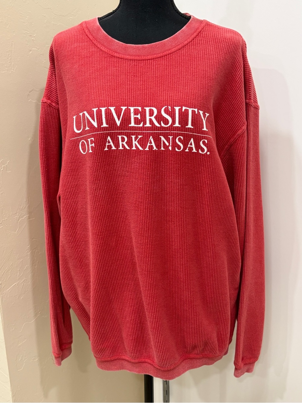 University of Arkansas Red Crewneck Pullover Sweatshirt